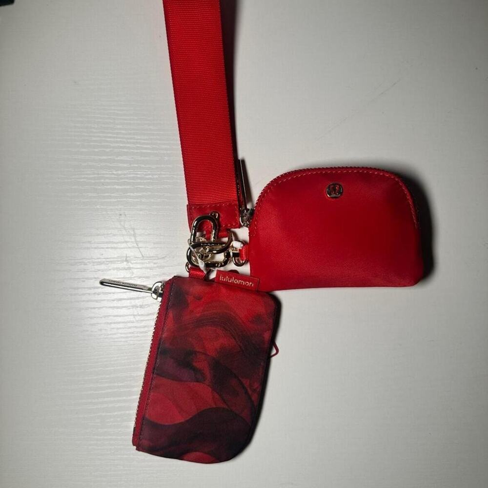 Lululemon wristlet dual pouch red